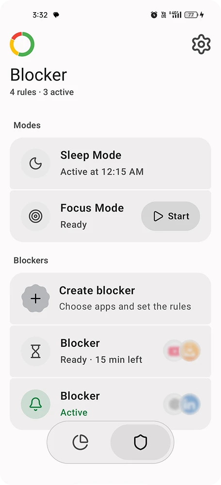 Logs on Android: sleep and focus modes, with blockers for the apps you choose